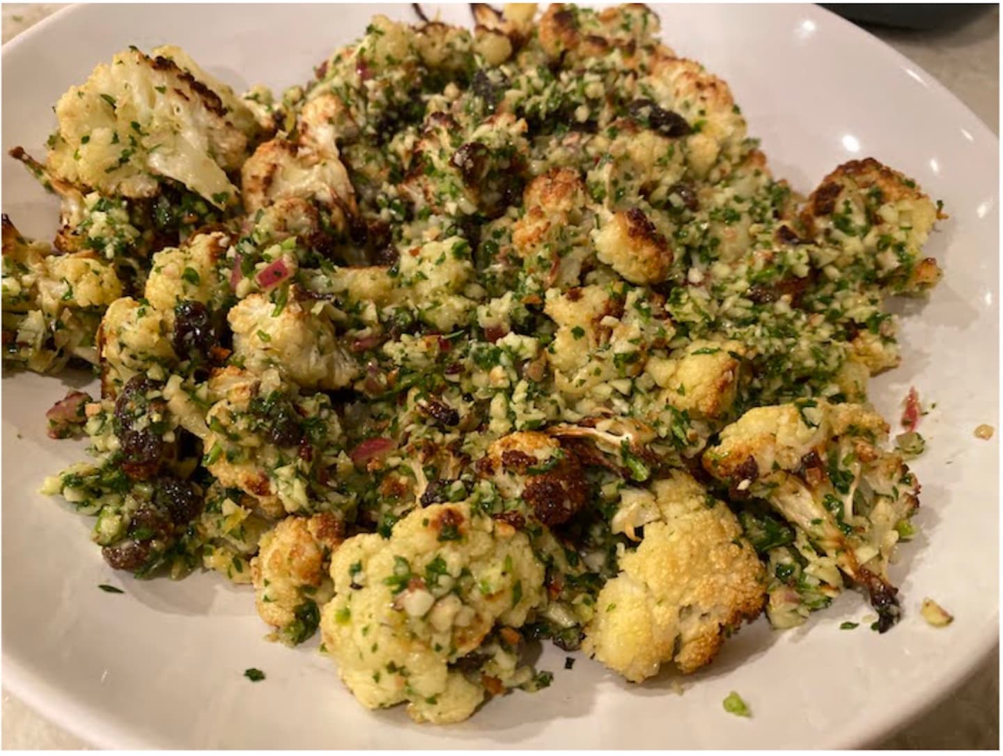 Roasted Cauliflower Salad